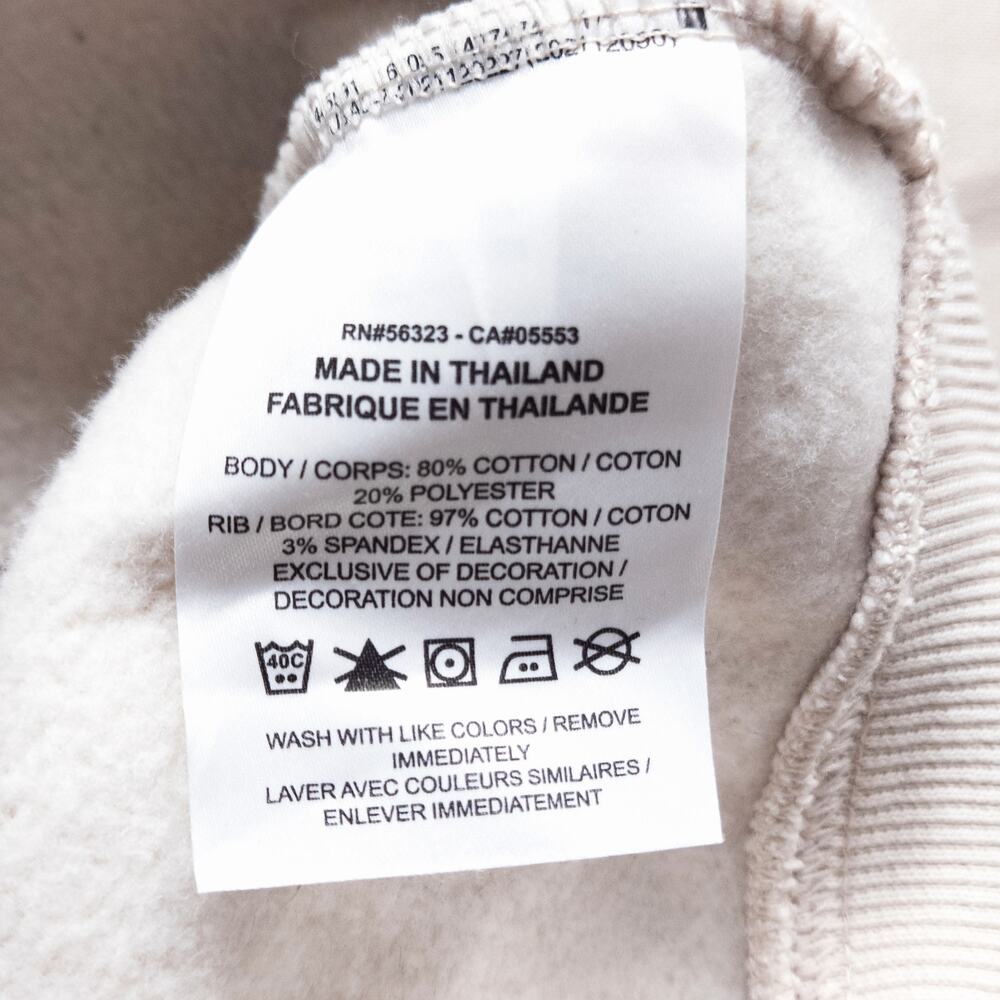 Nike Cropped Oversized Sweatshirt Cream Size XL Sporty Minimal - Picture 7 of 7